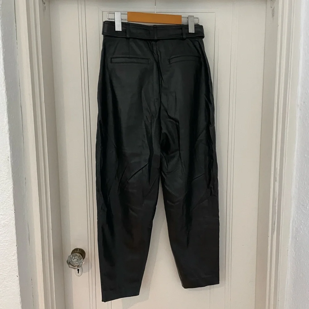 Aritzia Babaton Black Vegan Leather Trouser Pant - Picture 6 of 6